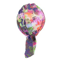 Lekki turban do użytku codziennego kwiatowy wzór CROCUS z daszkiem # T-374