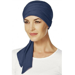 Turban z chustą granatowy  MANTRA # dark blue