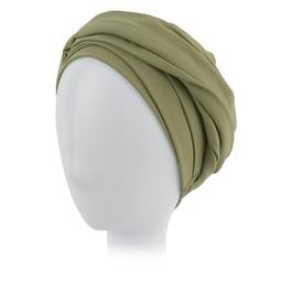 Ciepły turban oliwkowy HANOI # B104