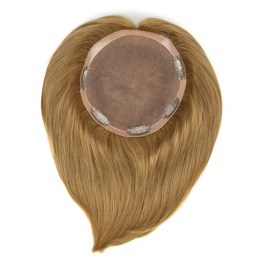 Topper z naturalnych włosów słowiańskich rudy STILLA 25cm # 30