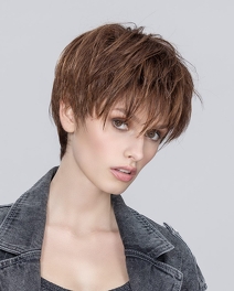 Peruka syntetyczna damska w stylu pixie cut tytoniowy brąz z odrostem BEAT # tobacco/lighted