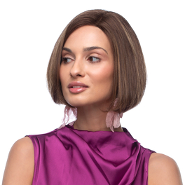 Peruka damska z włosów słowiańskich virgin ciemny blond jasne refleksy OMARI S # 8/12+14/16H