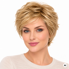 Peruka syntetyczna ciepły blond z odrostem PANSY 14/88/8R