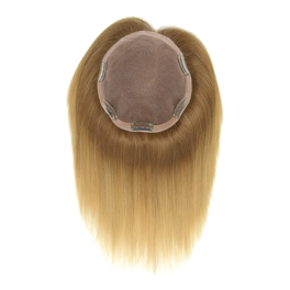 Topper z naturalnych włosów słowiańskich jasny brąz sombre STILLA 20cm # 6/8R+12/14