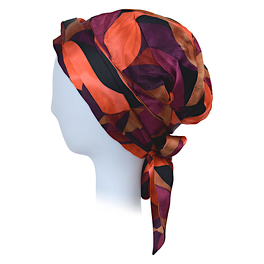 Wiązany turban z abstrakcyjnym printem FLAME