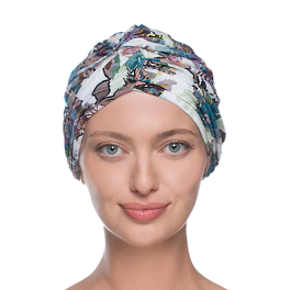 Wielokolorowy marszczony turban ABSTRACT