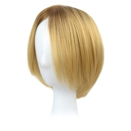 Topper z naturalnych włosów słowiańskich średni blond ombre AVA 15cm # 8/12R+14/16