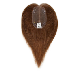 Brązowy topper naturalny z włosów słowiańskich 36cm DELMAR # 6/8/30