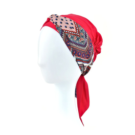 Lekki i komfortowy turban 100% wiskoza czerwony SARA # 184/181*
