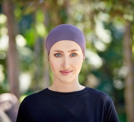 Turban z udrapowaną różą ciemny blady róż POLA # 220*