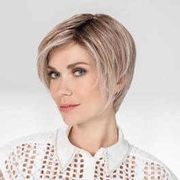 Krótka damska peruka syntetyczna czekoladowy brąz z odrostem GLAM SOFT # chocolate rooted