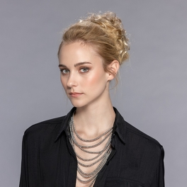 Dopinka typu gniazdko z włosów syntetycznych piaskowy blond GIN # sahara beige/mix