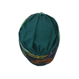 Turban z ozdobną szarfą butelkowa zieleń CARLA # BM13+BM317
