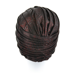 Bordowy elegancki turban o ciekawej fakturze RUBY*