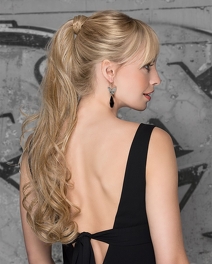 Długa treska z falowanych włosów odpornych na ciepło platynowy blond CHAMPAGNE NEW # platinum blonde*