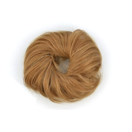 Dopinka do włosów kok na gumce włosy słowiańskie dziewicze ciemny blond 19cm LUX BUBBLE ME PLUS # 14