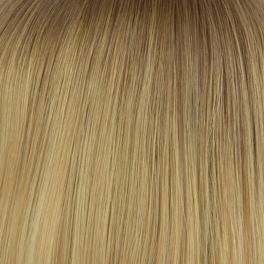 Topper z naturalnych włosów słowiańskich średni blond z odrostem ombre AVA 20cm # 8/12R+14/16