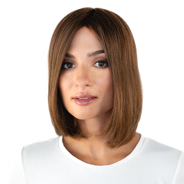 Topper z naturalnych włosów słowiańskich średni blond z odrostem ombre AVA 20cm # 8/12R+14/16