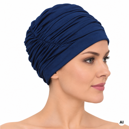 Turban granatowy STEFANIA # bambou b/647