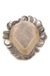 Tupet męski syntetyczny siwy SIMON # M40%