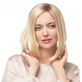 Topper z naturalnych włosów słowiańskich blond ombre ALUNA 28cm # 10/16ASHR+L16
